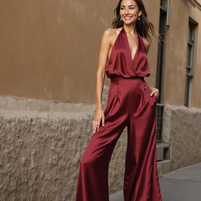 Sustainable Viscose Fluid Satin - Wine - Mood Exclusive Elliana Collection