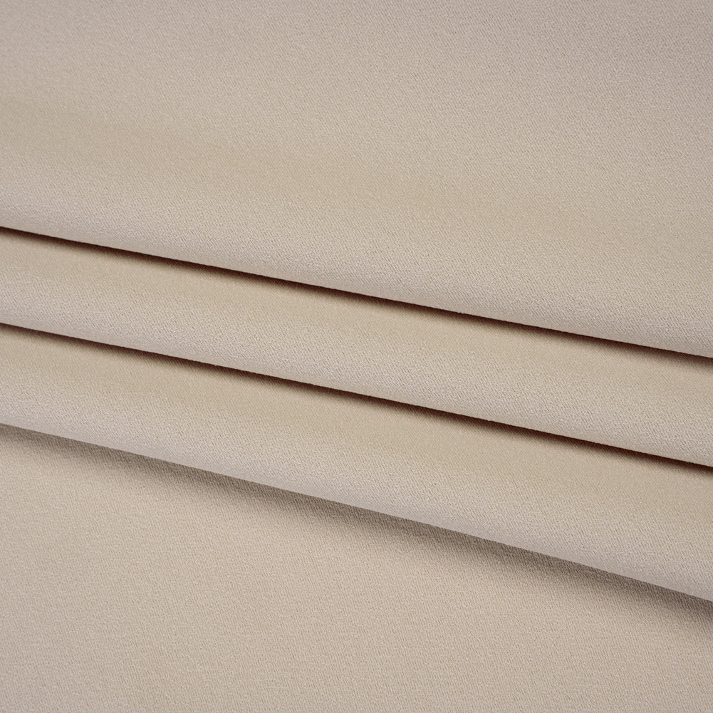 Luxe Recycled Polyester Crepe - Light Stone - Mood Exclusive Celastrina Collection - Folded