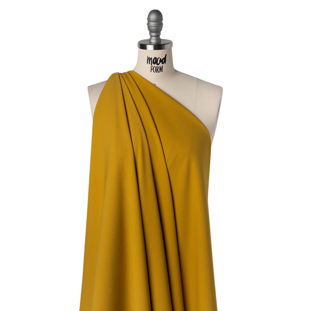 Luxe Recycled Polyester Crepe - Gold - Mood Exclusive Celastrina Collection - Drape