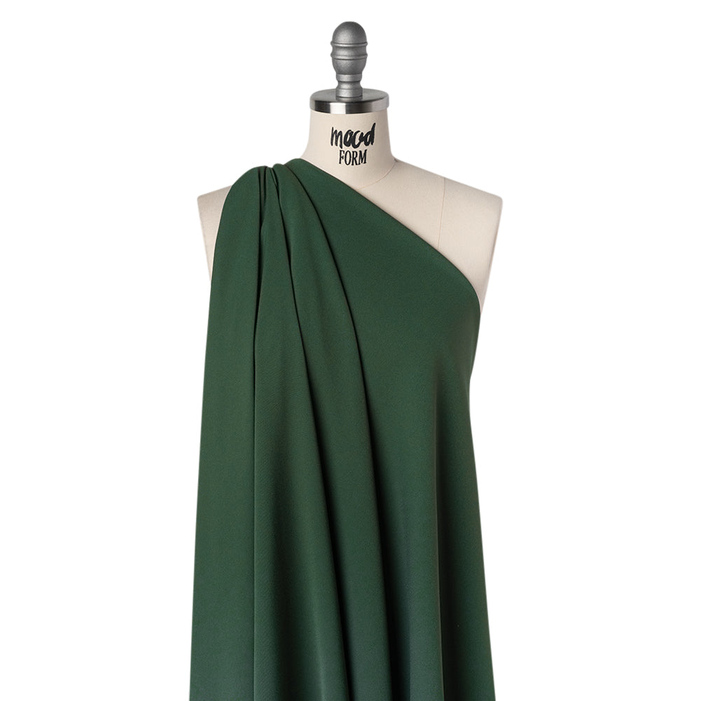Luxe Recycled Polyester Crepe - Hunter Green - Mood Exclusive Celastrina Collection - Drape