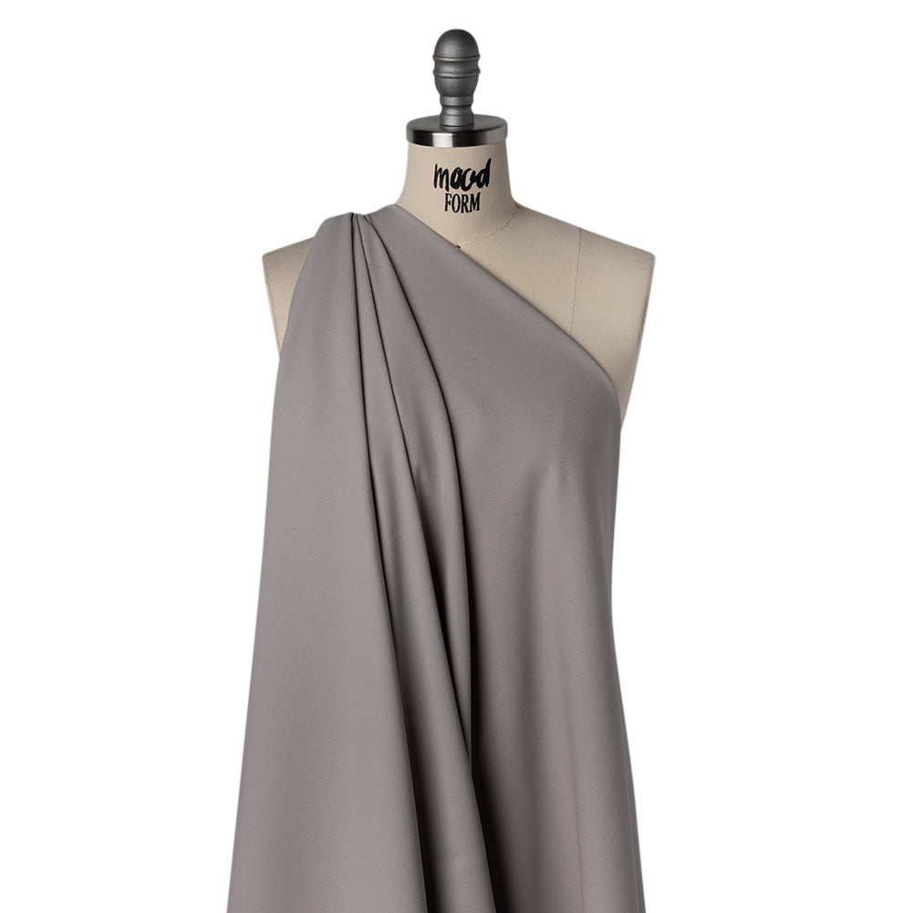 Luxe Recycled Polyester Crepe - Silver - Mood Exclusive Celastrina Collection - Drape