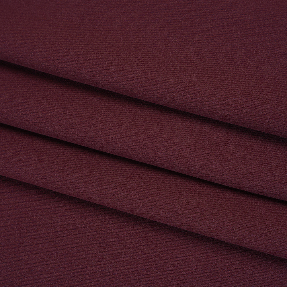 Luxe Recycled Polyester Crepe - Burgundy - Mood Exclusive Celastrina Collection - Folded