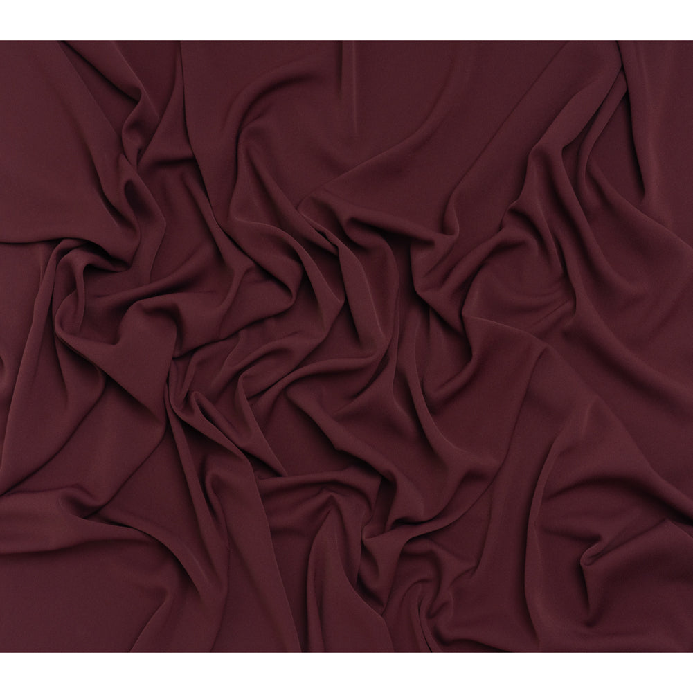 Luxe Recycled Polyester Crepe - Burgundy - Mood Exclusive Celastrina Collection - Full