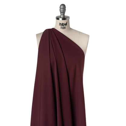 Luxe Recycled Polyester Crepe - Burgundy - Mood Exclusive Celastrina Collection