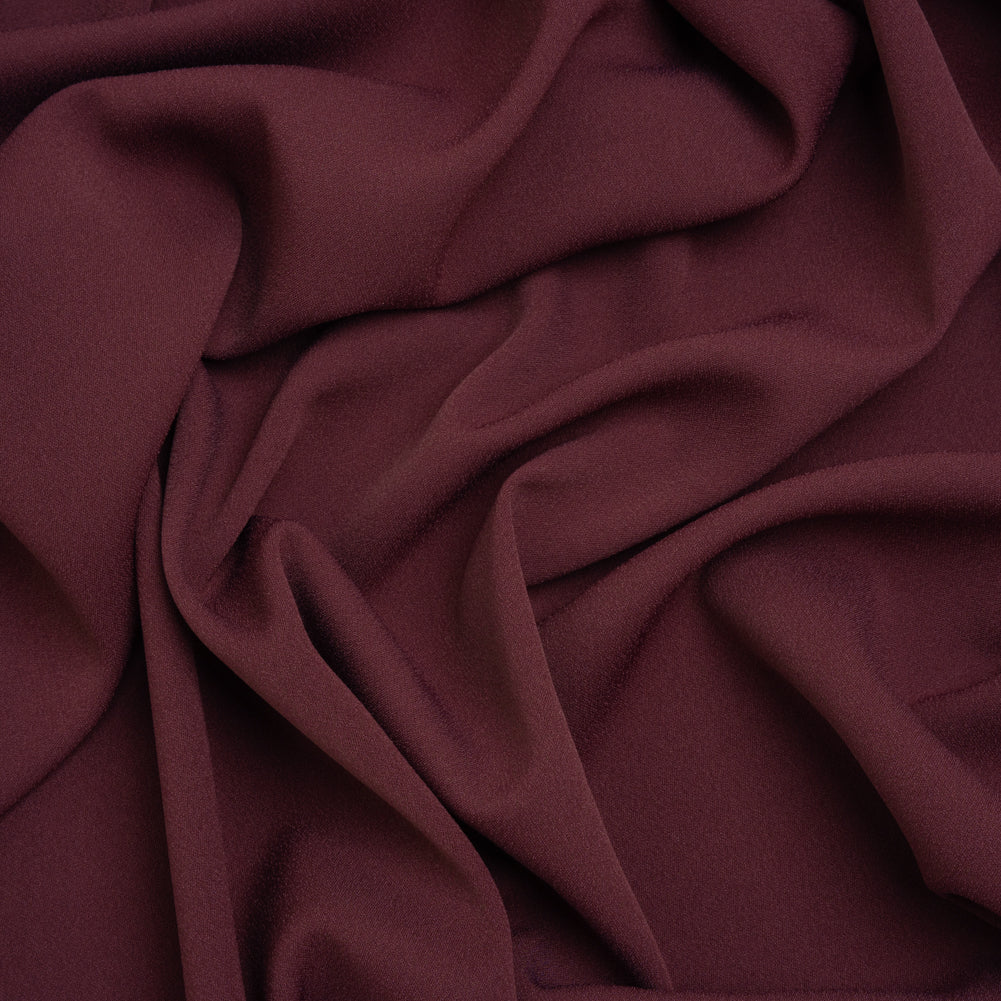 Luxe Recycled Polyester Crepe - Burgundy - Mood Exclusive Celastrina Collection