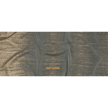 Metallic Gold and Beige Striated Lines Luxury Burnout Brocade