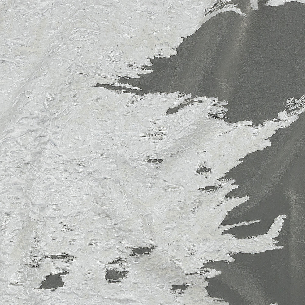 Metallic White Abstract Luxury Burnout Brocade