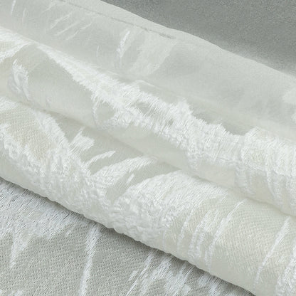 Metallic White Abstract Splatters Luxury Burnout Brocade