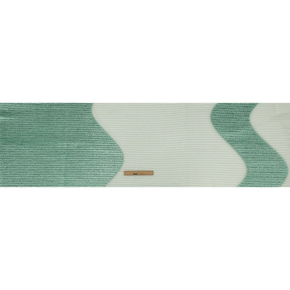 Metallic Seafoam Waves Pleated Luxury Burnout Brocade