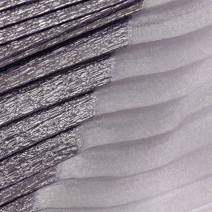 Metallic Lilac Waves Pleated Luxury Burnout Brocade