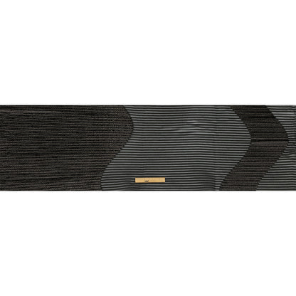 Metallic Black Waves Pleated Luxury Burnout Brocade