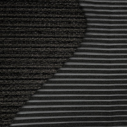 Metallic Black Waves Pleated Luxury Burnout Brocade