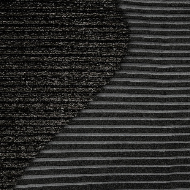Metallic Black Waves Pleated Luxury Burnout Brocade