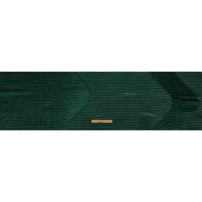 Metallic Abundant Green Waves Pleated Luxury Burnout Brocade