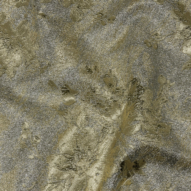 Metallic Ice Palace and Gold Crackled Floral Luxury Brocade