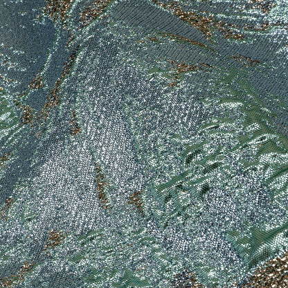 Metallic Rose Gold and Heavenly Crackled Floral Luxury Brocade