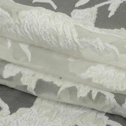 Metallic Lacquer Roses Luxury Burnout Brocade