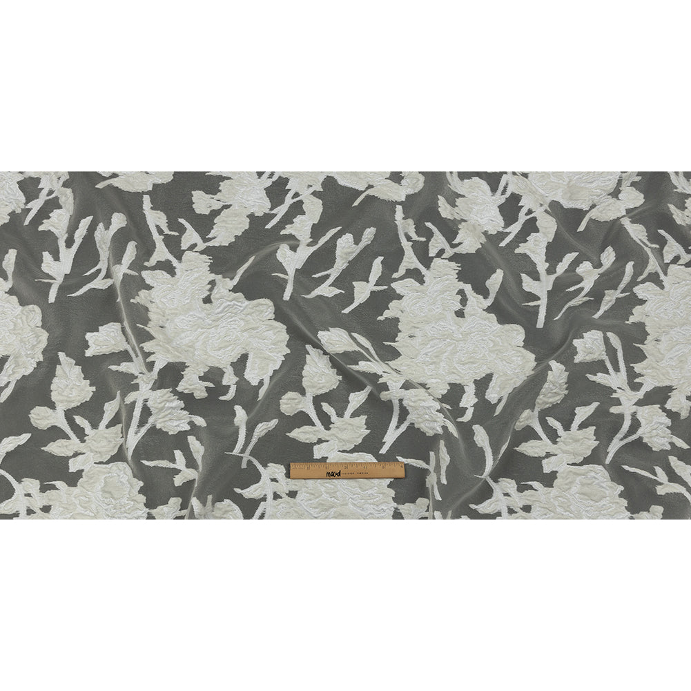 Metallic Lacquer Roses Luxury Burnout Brocade - Full