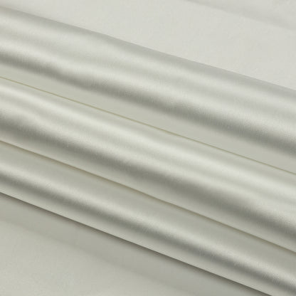 Olwyn Metallic White Double Faced Luxury Mikado