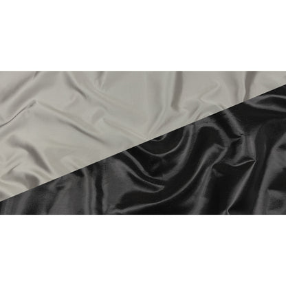 Olwyn Metallic Charcoal and Pale Gray Double Faced Luxury Mikado