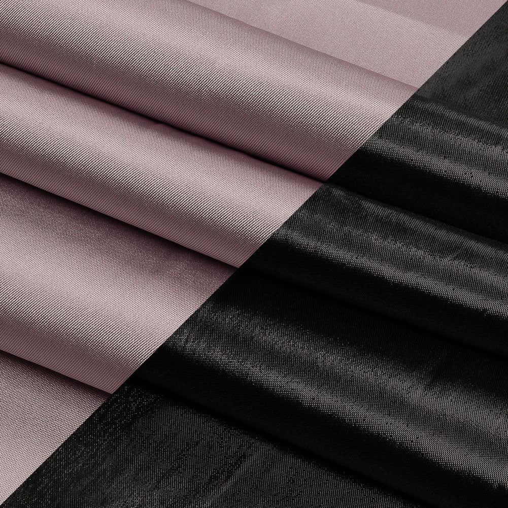 Olwyn Metallic Black and Dawn Pink Double Faced Luxury Mikado - Folded