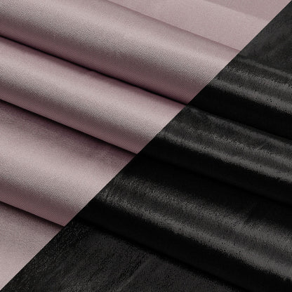 Olwyn Metallic Black and Dawn Pink Double Faced Luxury Mikado