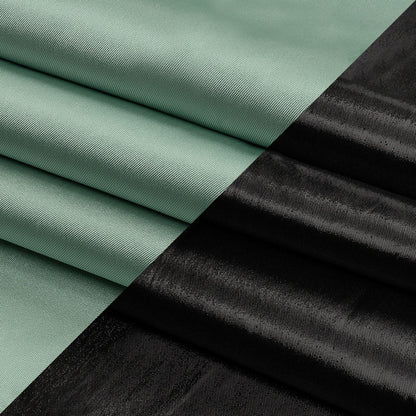 Olwyn Metallic Black and Glass Sea Double Faced Luxury Mikado