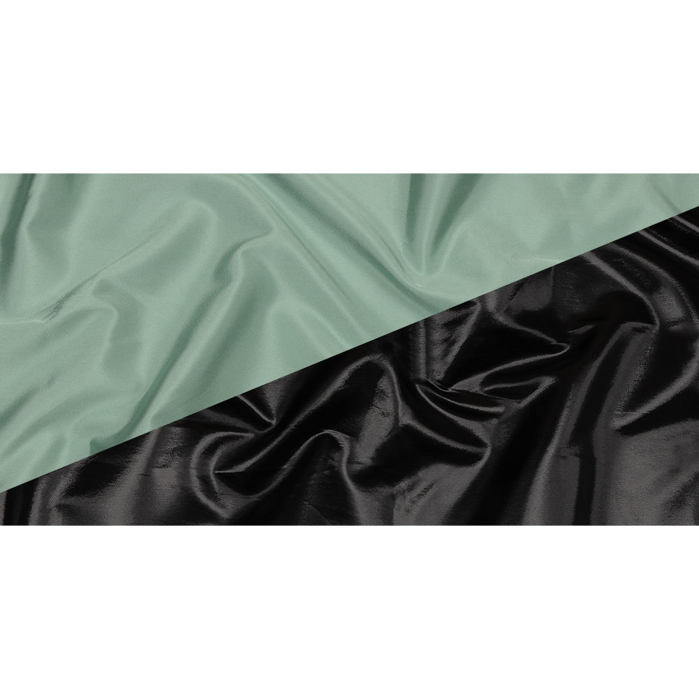 Olwyn Metallic Black and Glass Sea Double Faced Luxury Mikado - Full