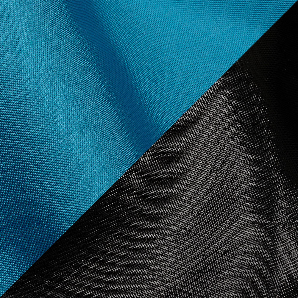 Olwyn Metallic Black and Blue Double Faced Luxury Mikado - Detail