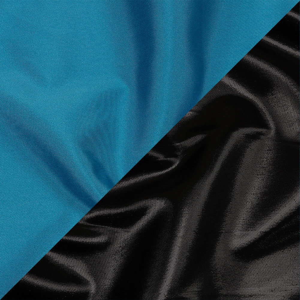 Olwyn Metallic Black and Blue Double Faced Luxury Mikado