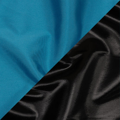 Olwyn Metallic Black and Blue Double Faced Luxury Mikado