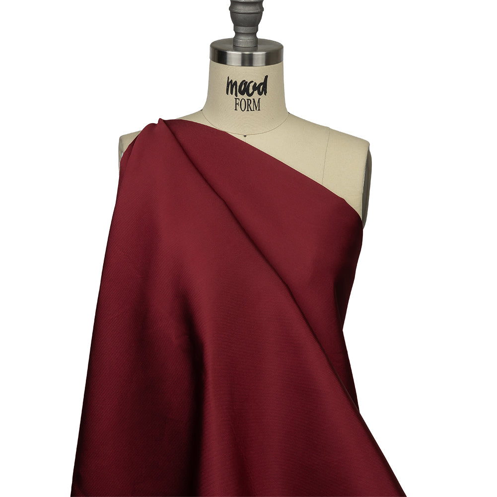 Olwyn Metallic Black and Space Cherry Double Faced Luxury Mikado