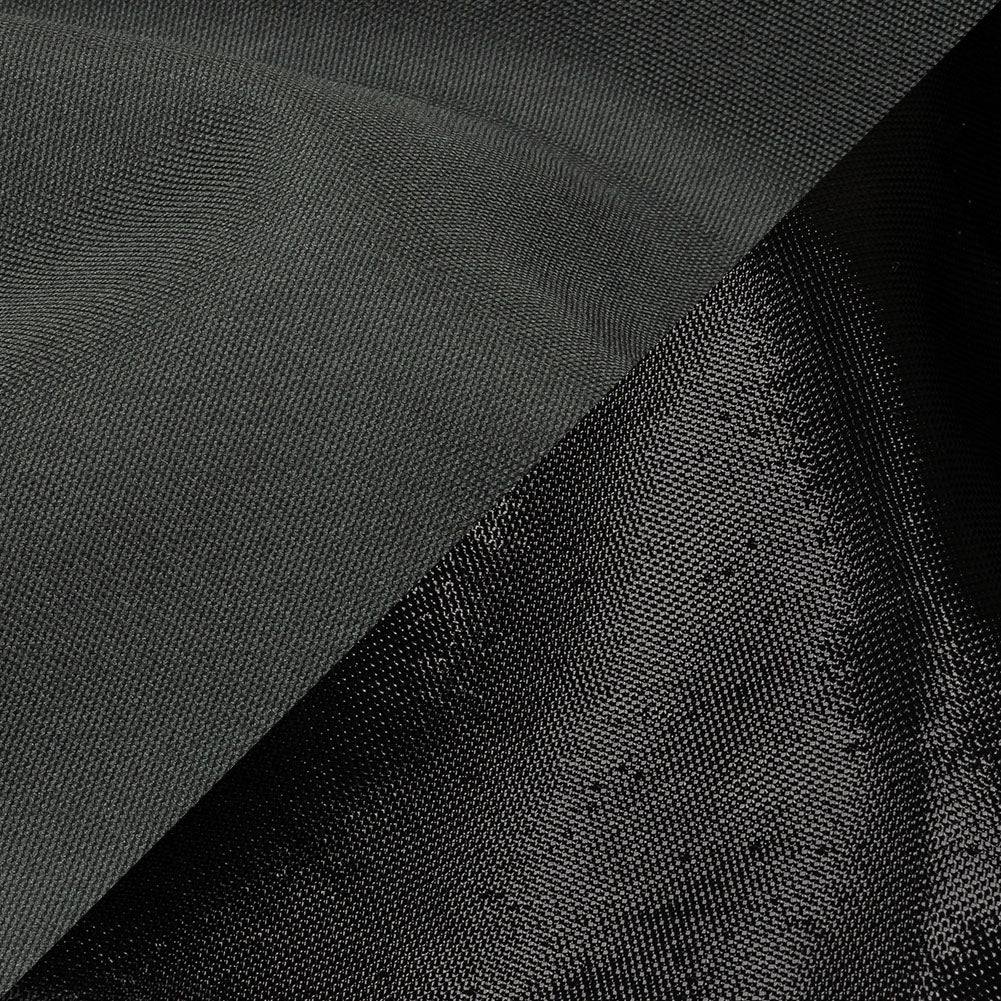 Olwyn Metallic Black and Gray Double Faced Luxury Mikado