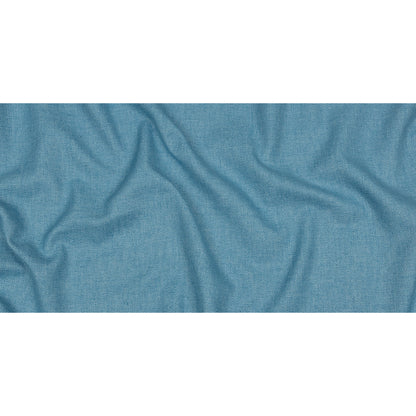Cool Blue Heathered Linen, Cotton and Polyester Twill Full