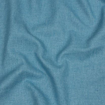 Cool Blue Heathered Linen, Cotton and Polyester Twill