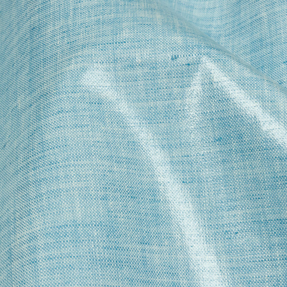 Light Blue Linen Oilcloth Detail