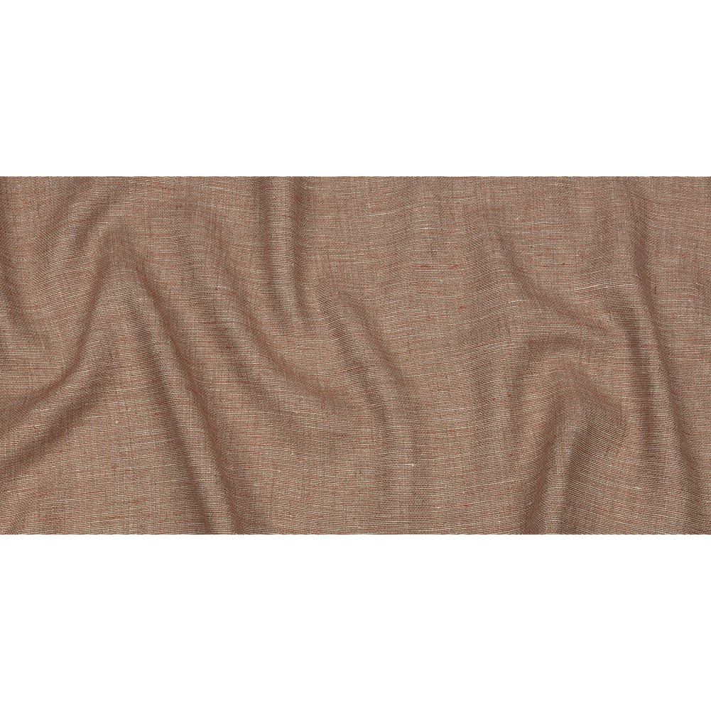 Cinnamon and Beige Tweedy Linen Woven Full