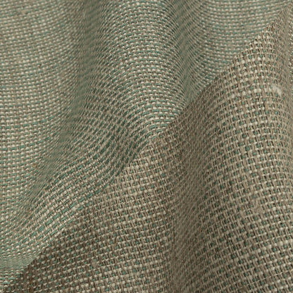 Fern and Natural Tweedy Linen Woven Detail
