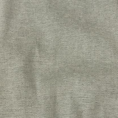 Black and White Linen and Rayon Chenille Stripes Woven