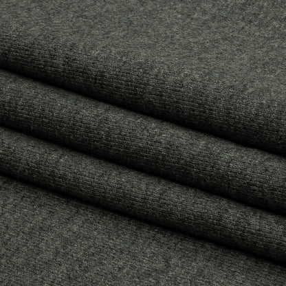 Famous Designer Heathered Gray Blended Wool Double Knit