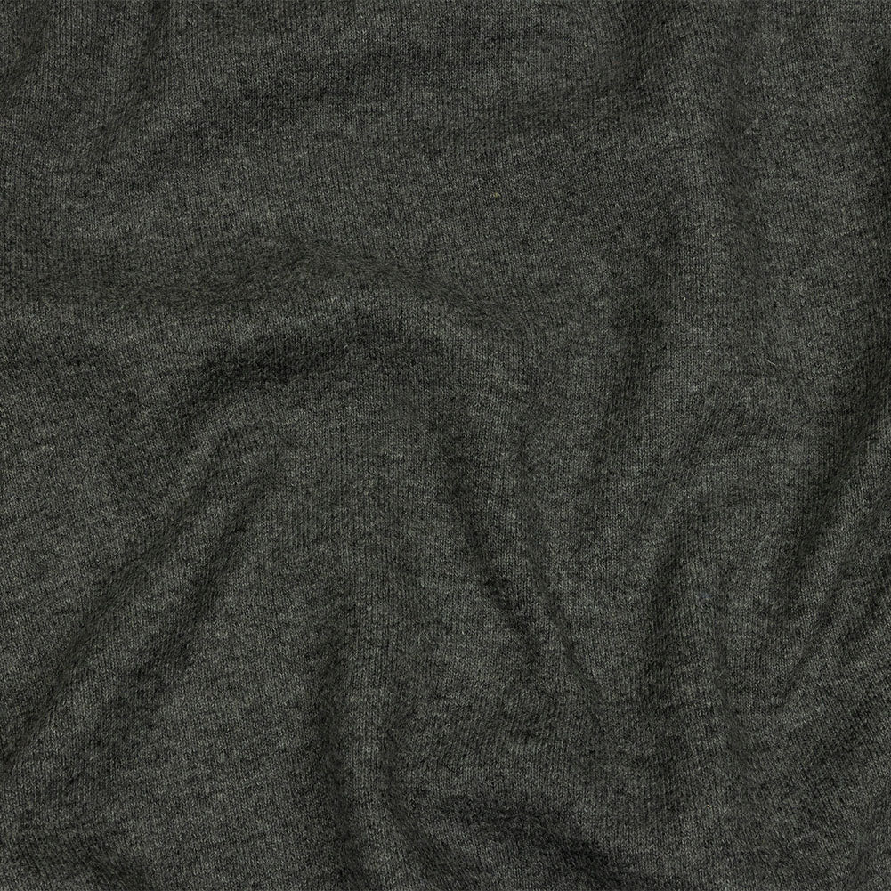 Famous Designer Heathered Gray Blended Wool Double Knit