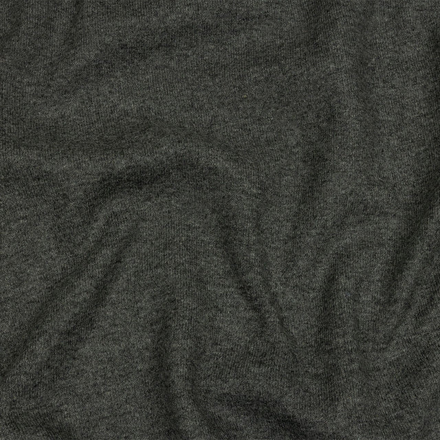 Famous Designer Heathered Gray Blended Wool Double Knit