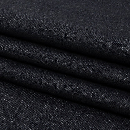 Italian Dark Indigo Cotton Twill Denim Folded