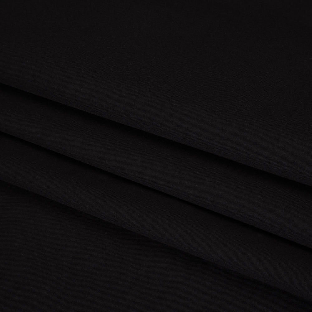 Stretch Cotton and Viscose Twill by Theory - Black - Designer Deadstock Detail