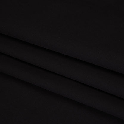 Stretch Cotton and Viscose Twill by Theory - Black - Designer Deadstock Detail