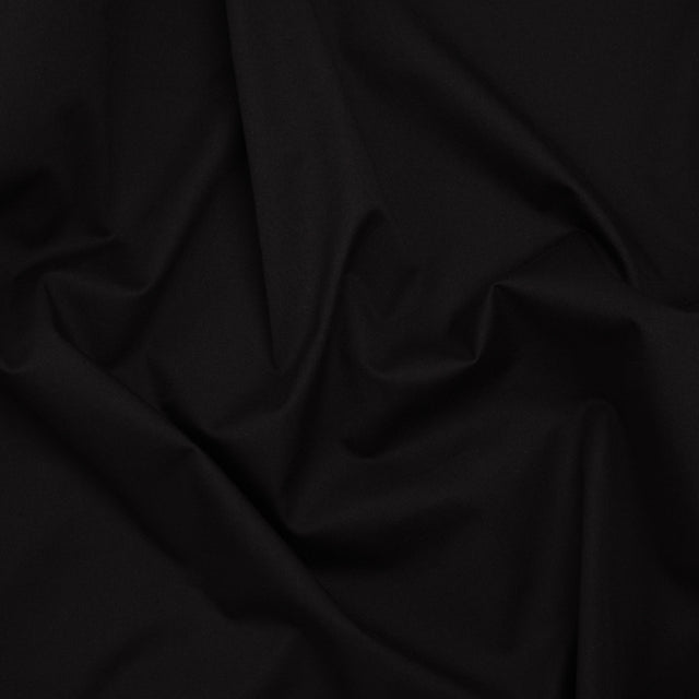 Stretch Cotton and Viscose Twill by Theory - Black - Designer Deadstock Drape
