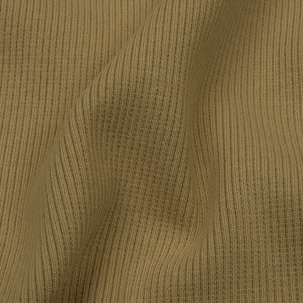 Biscotti Pink Stretch Cotton 2x2 Rib Knit Detail