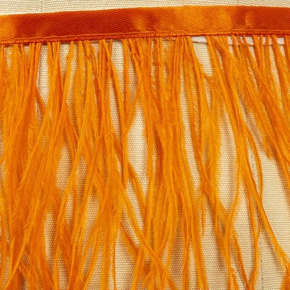 Ostrich Feather Fringe Trim 5" Single Ply - Orange - Aviana Collection