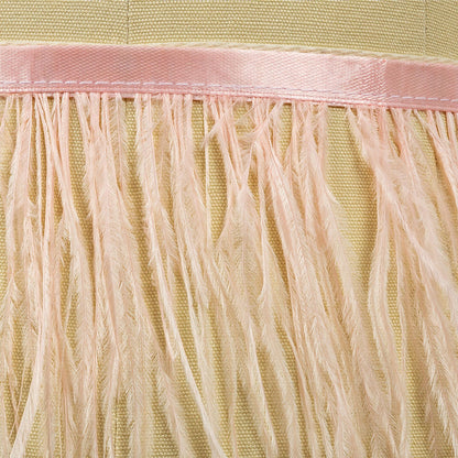 Ostrich Feather Fringe Trim 5" Single Ply - Baby Pink - Aviana Collection