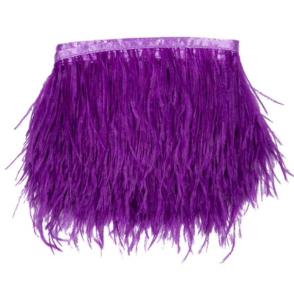 Ostrich Feather Fringe Trim 5" Single Ply - Sparkling Grape - Aviana Collection